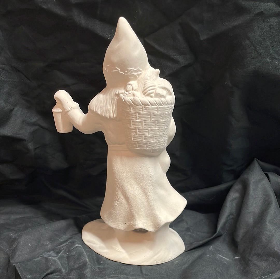 Santa Holding Lantern Ceramic Bisque