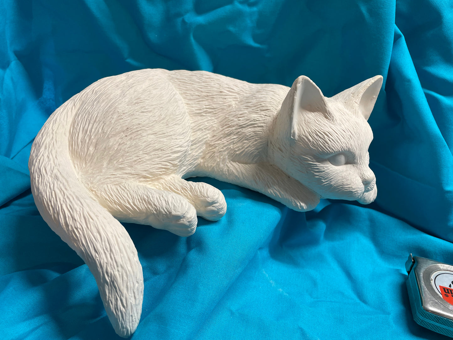 Leisure Laying Cat Ceramic Bisque