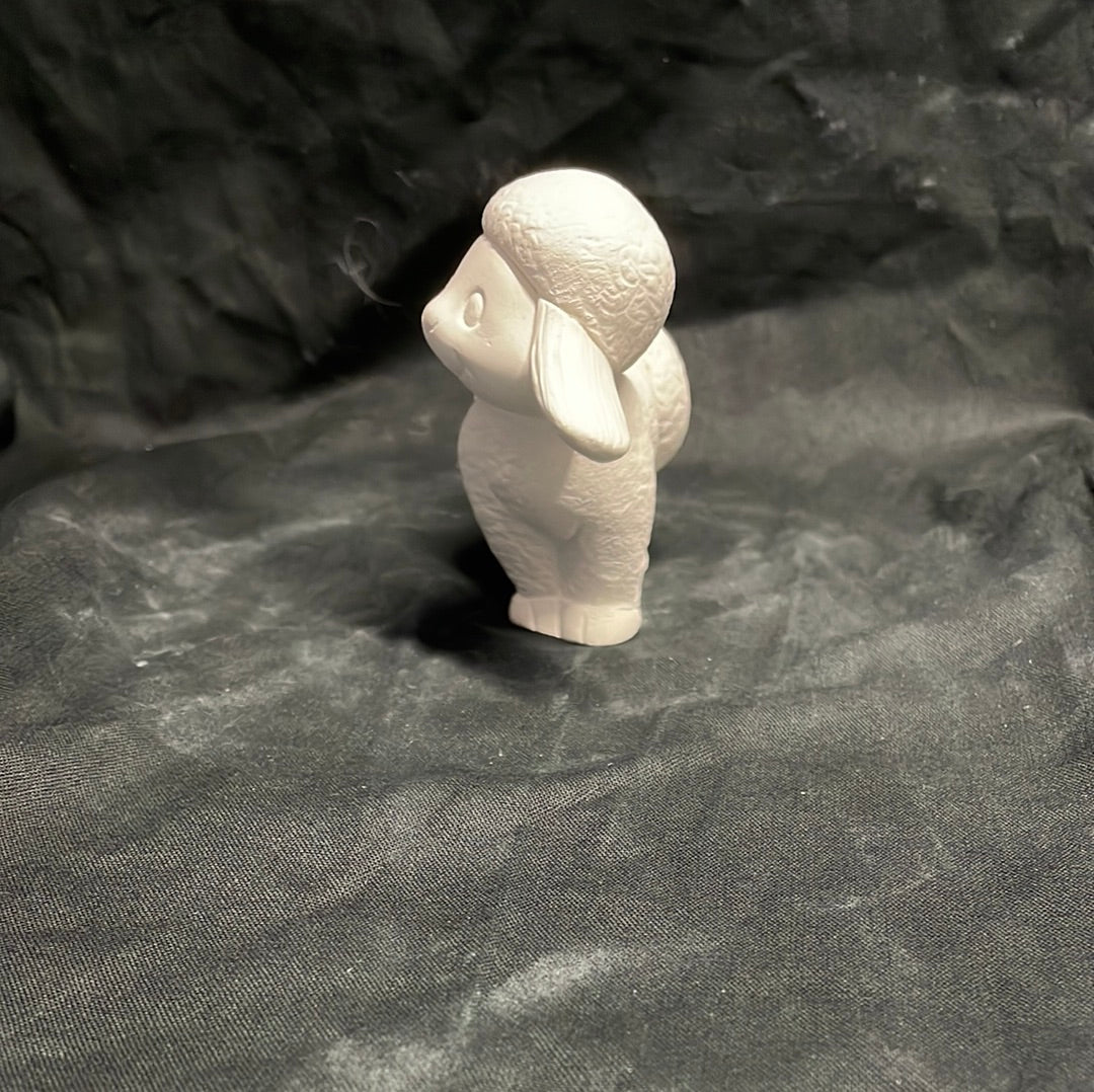 XSmall Standing Sheep Ceramic Bisque