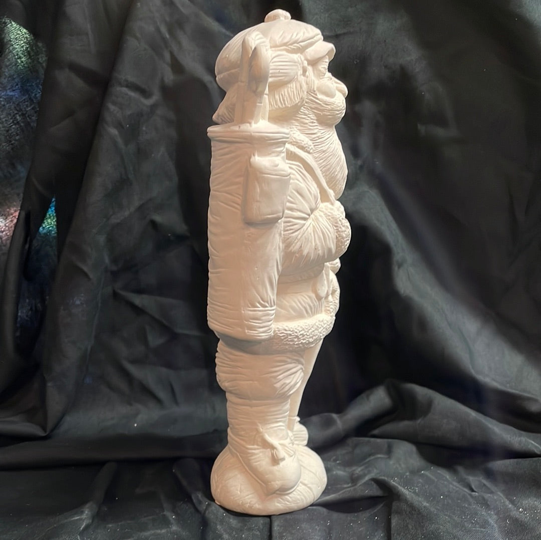 Golfing Santa Ceramic Bisque