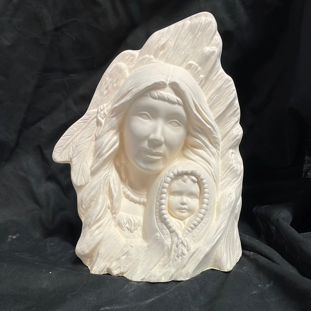 Indian & Baby Ceramic Bisque