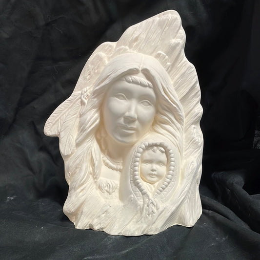 Indian & Baby Ceramic Bisque