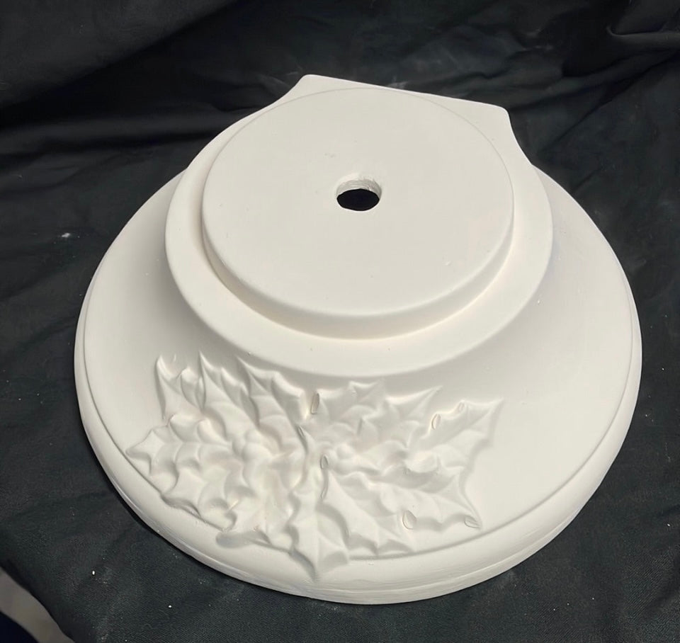 16" Christmas Tree w/Base W/Lights Ceramic Bisque