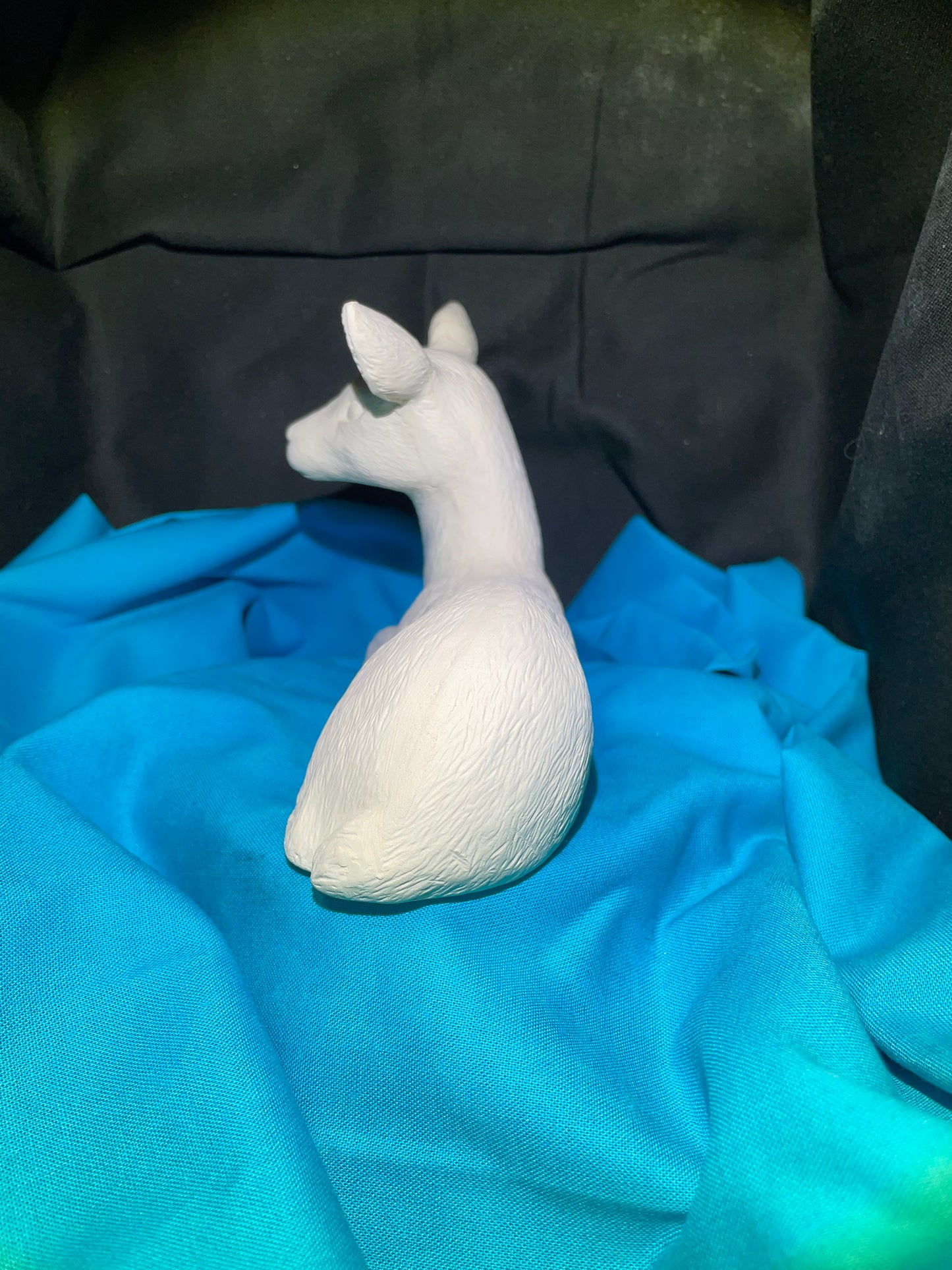 Small Laying Deer Facing Left Ceramic Bisque