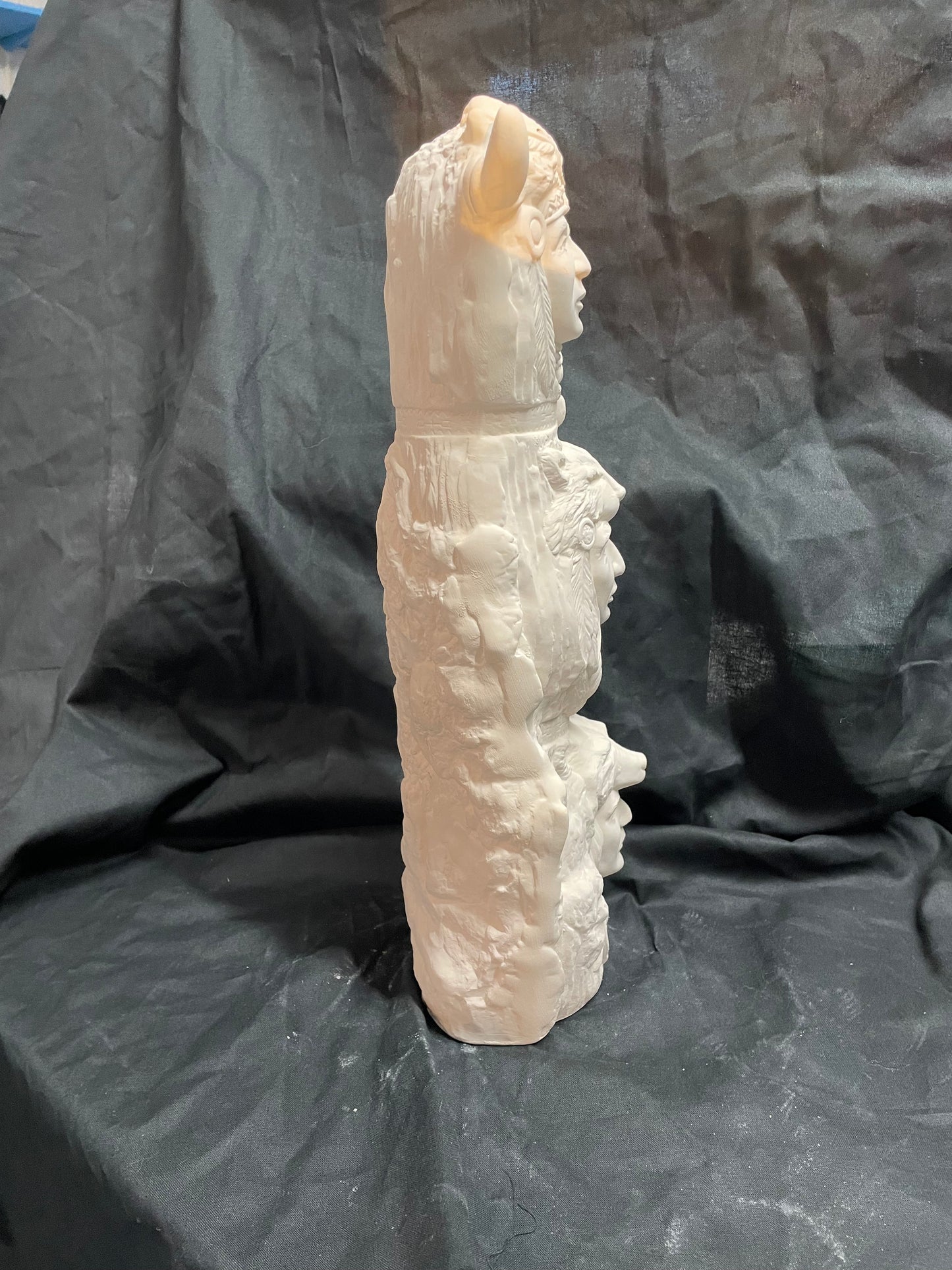Indian Chief Totem Ceramic Bisque