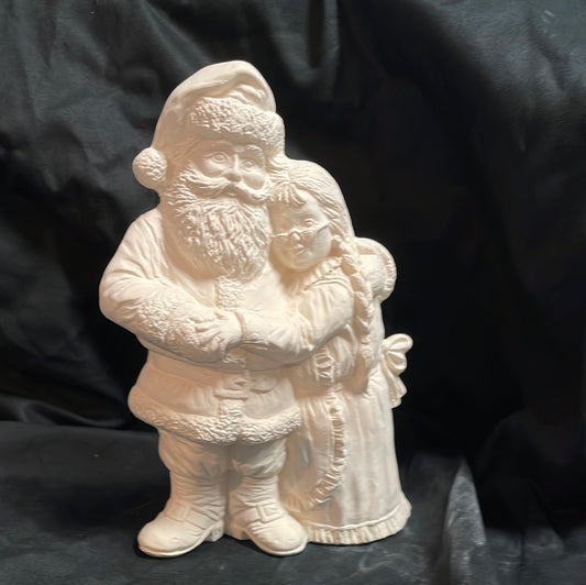 Mr. Santa and Mrs. Santa Ceramic Bisque