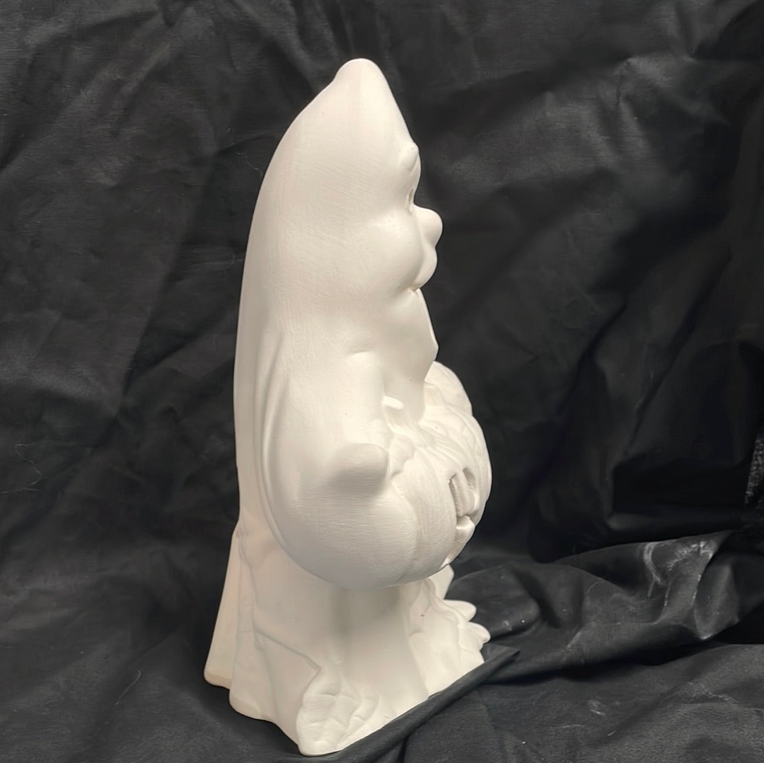 Ghost w/Boo Pumpkins Ceramic Bisque