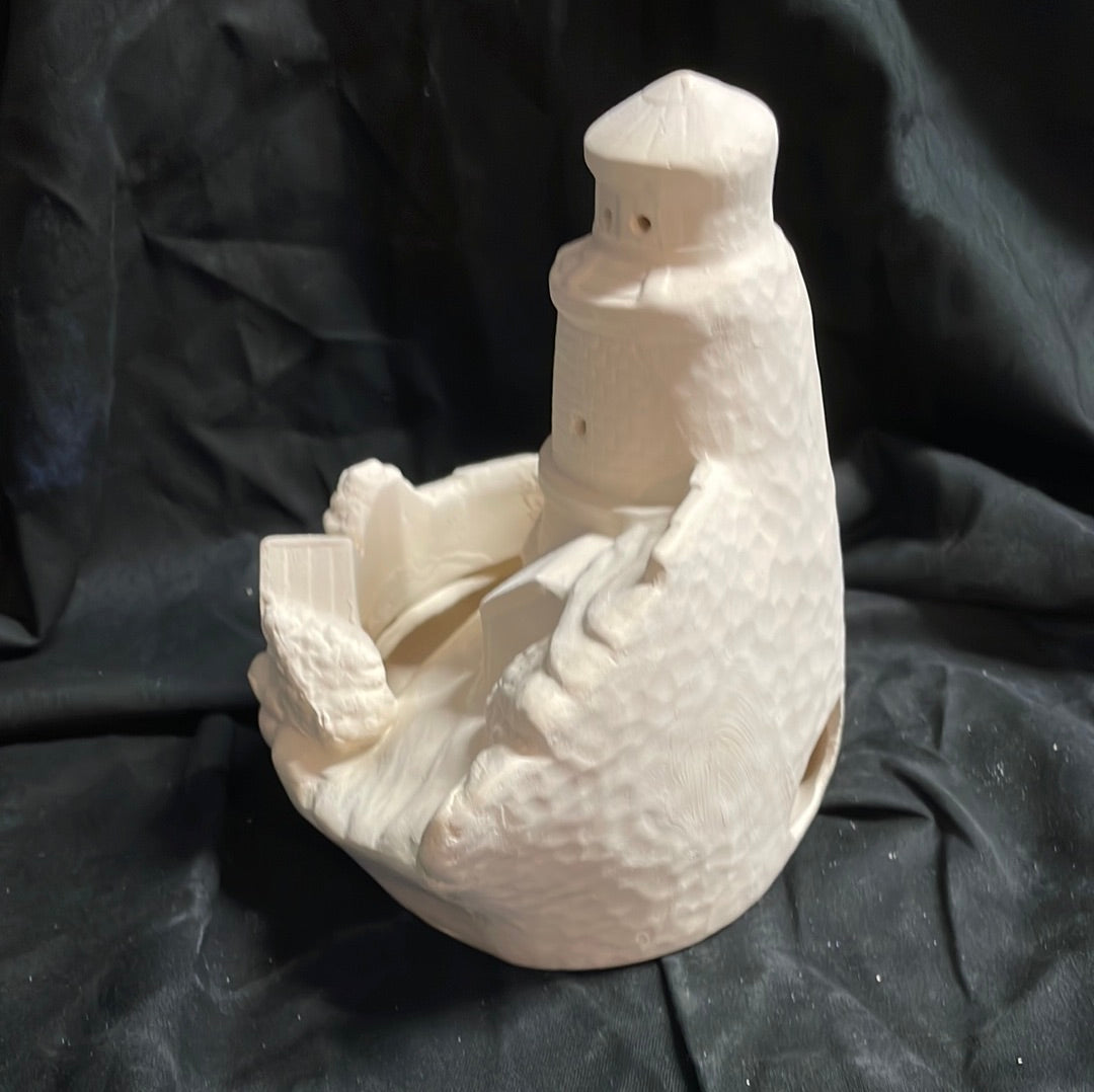 Small Tampa Bay Lighthouse Ceramic Bisque