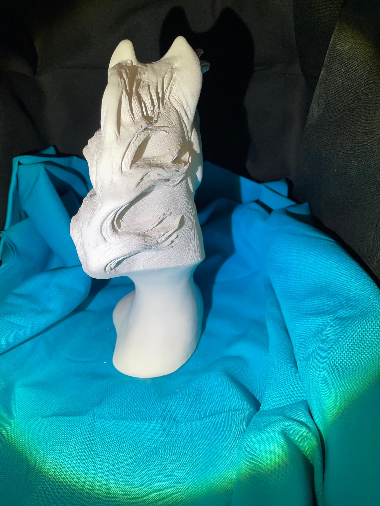 Horse Head Bust Ceramic Bisque