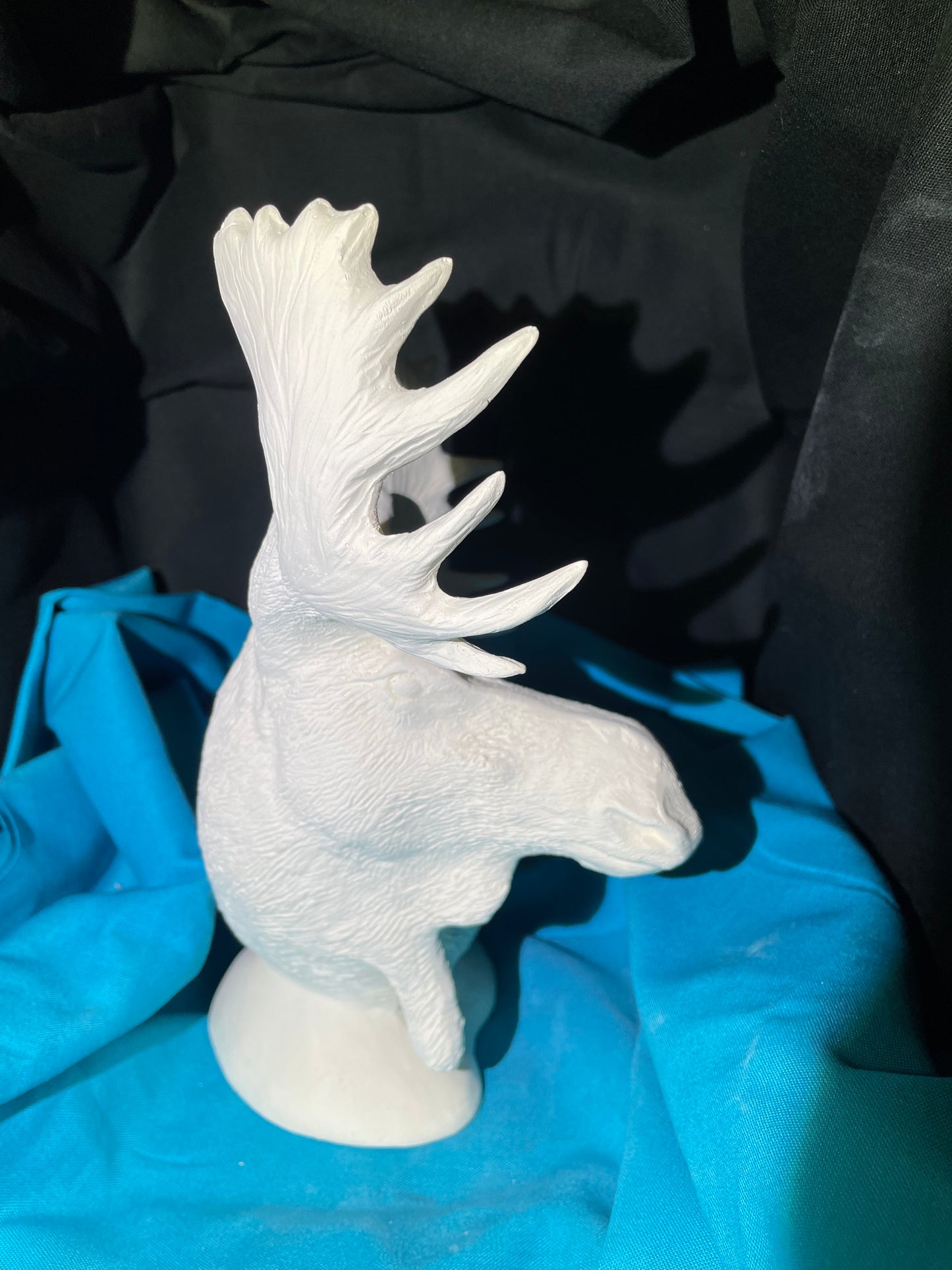 Elk Head Bust Ceramic Bisque