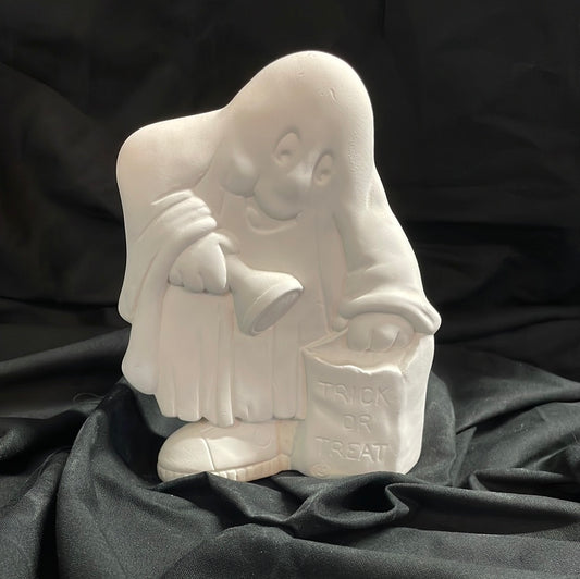 Trick or Treat Ghost Ceramic Bisque