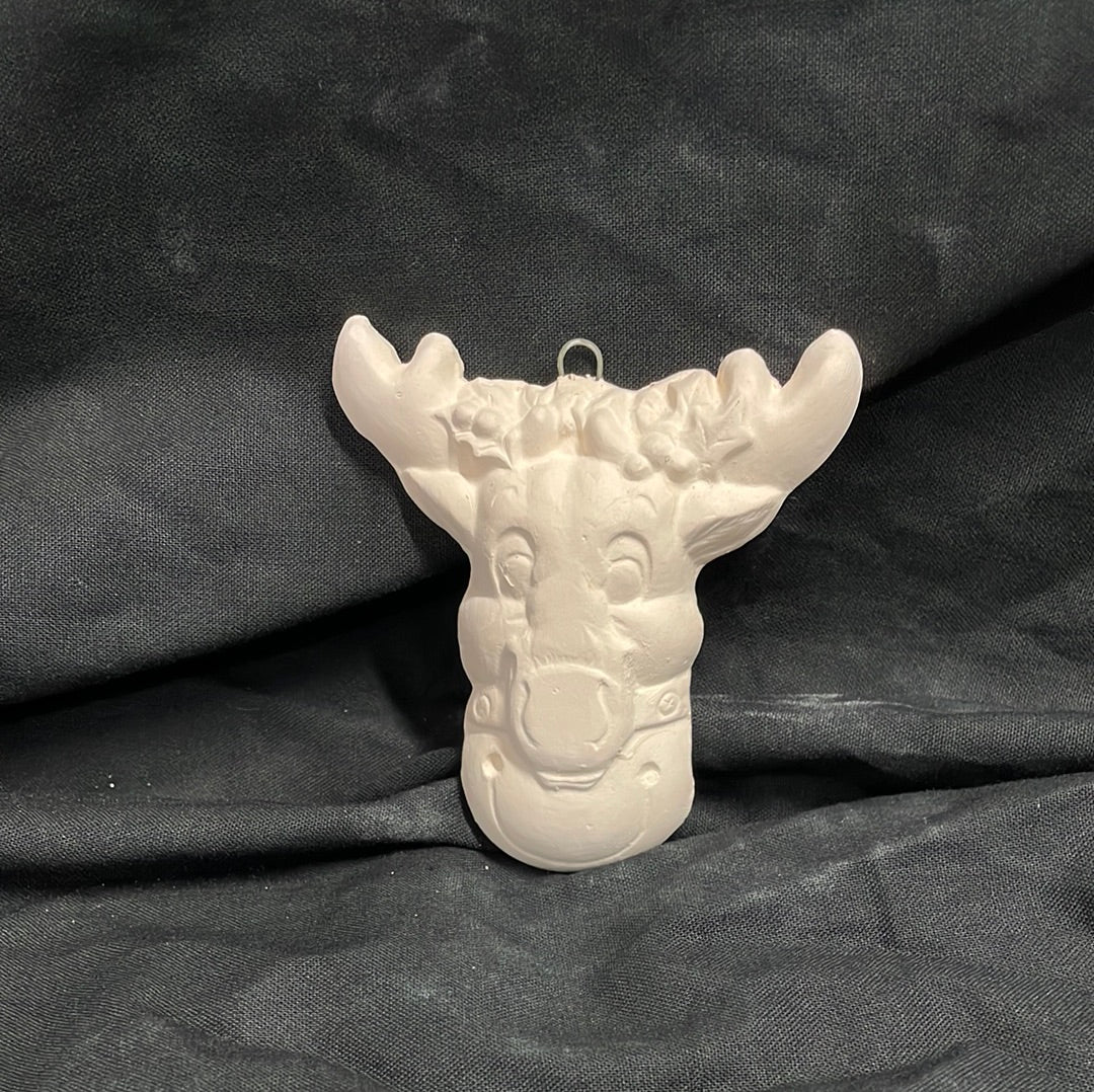 Reindeer Ornament Ceramic Bisque