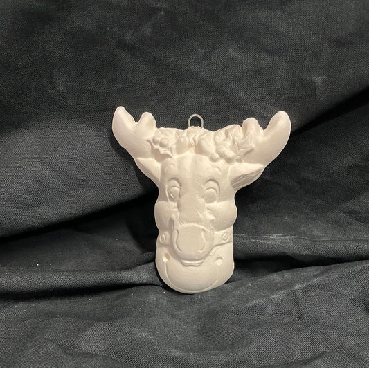 Reindeer Ornament Ceramic Bisque