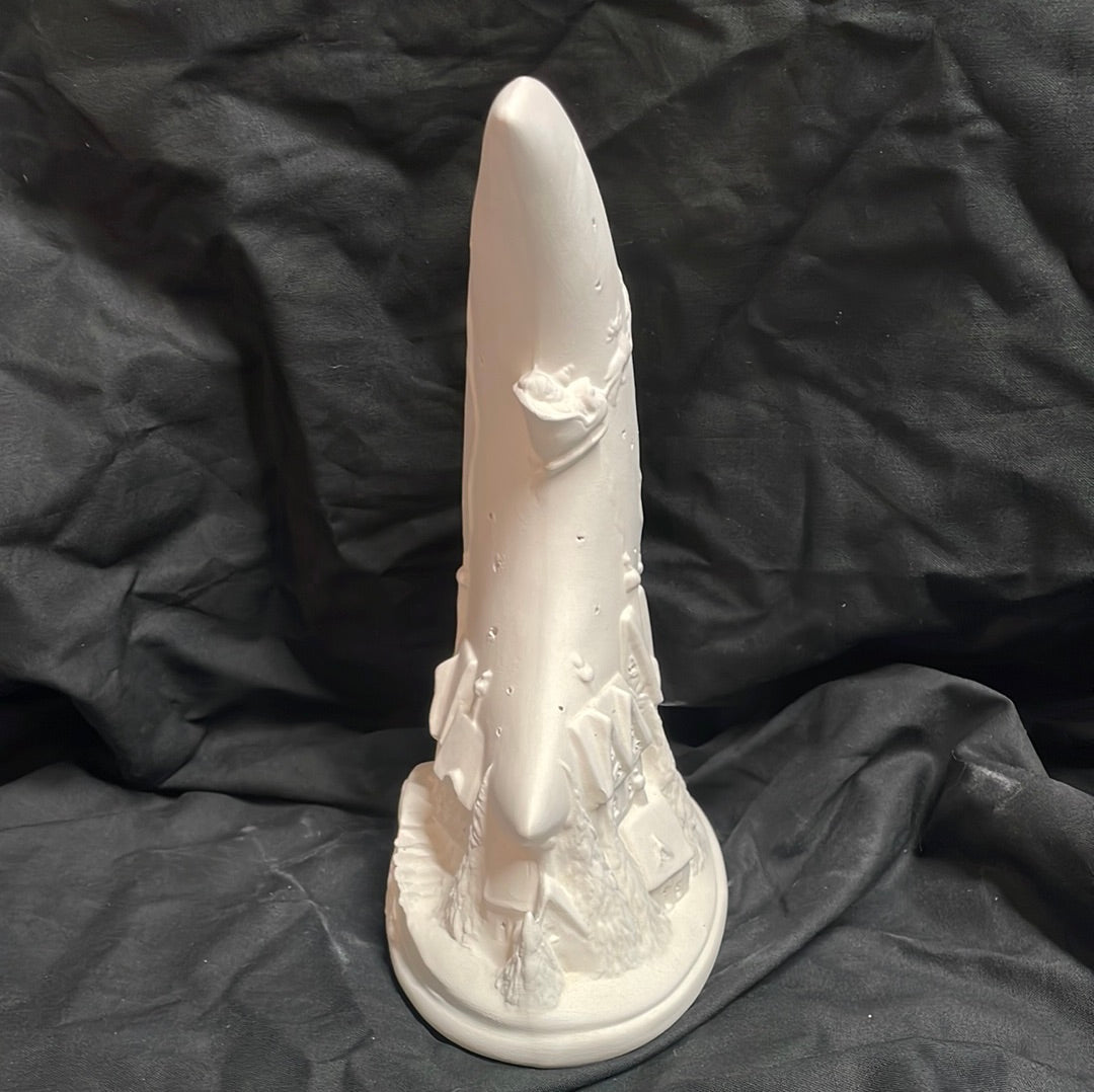 Crescent Moon Night Light Ceramic Bisque