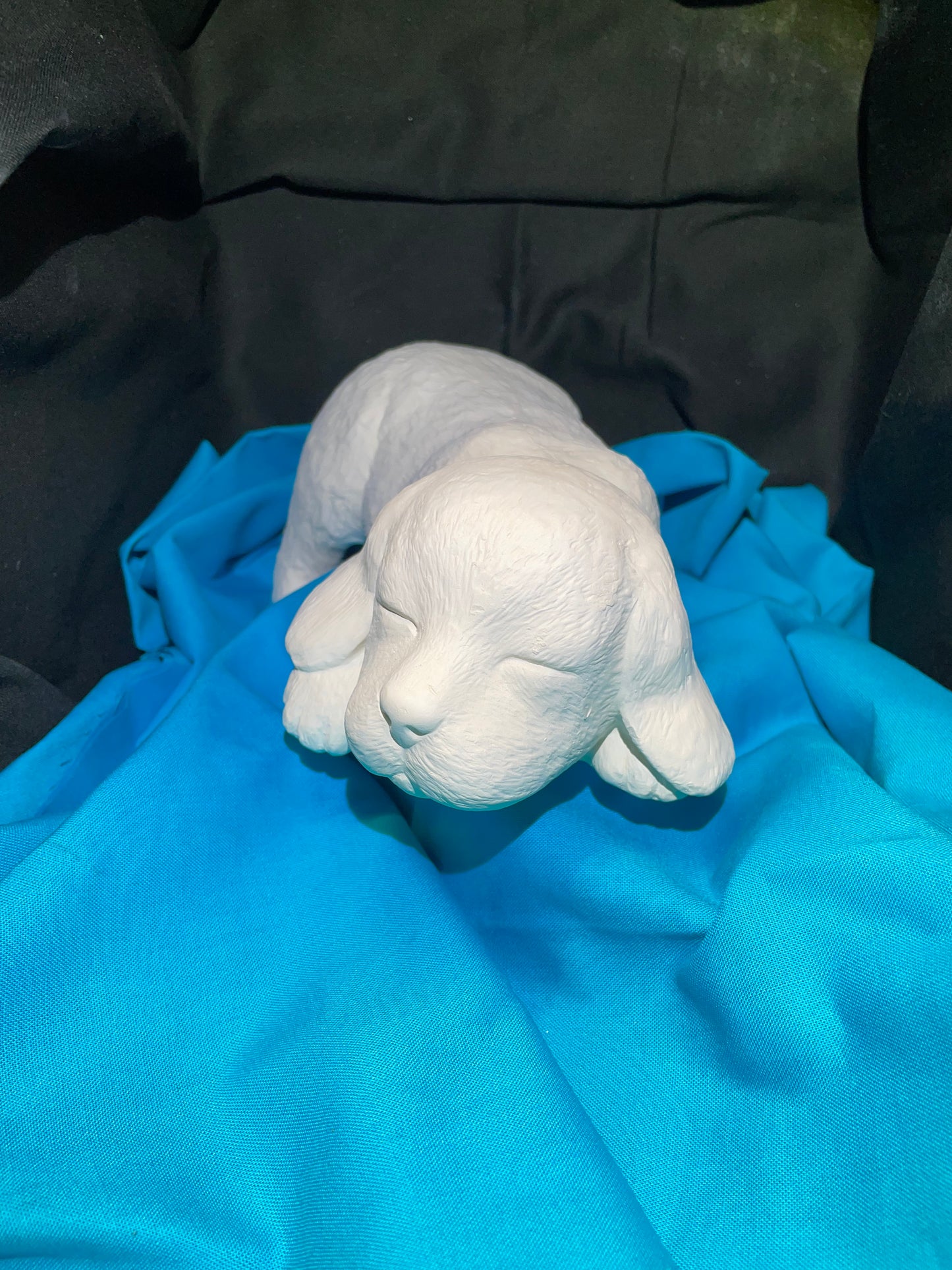 Sleeping Shelf Puppy Ceramic Bisque