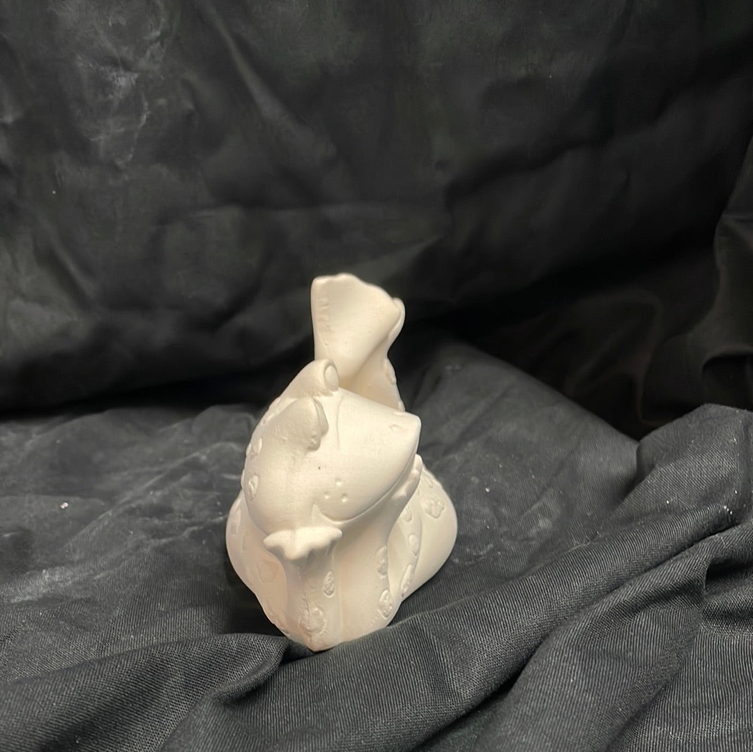 Laying Frog Ceramic Bisque