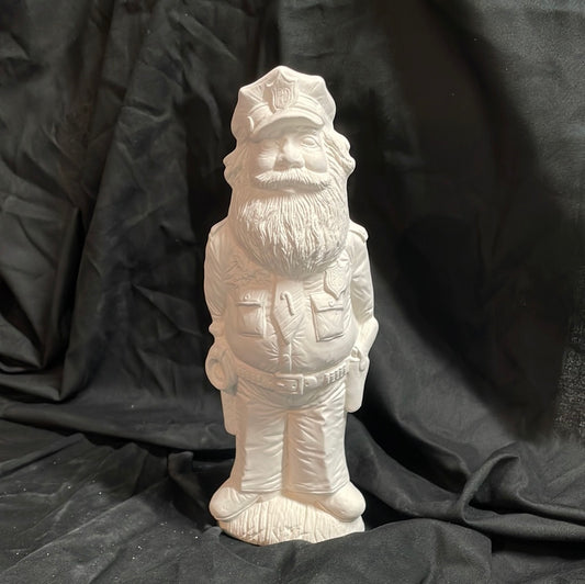 Police Officer Santa Ceramic Bisque