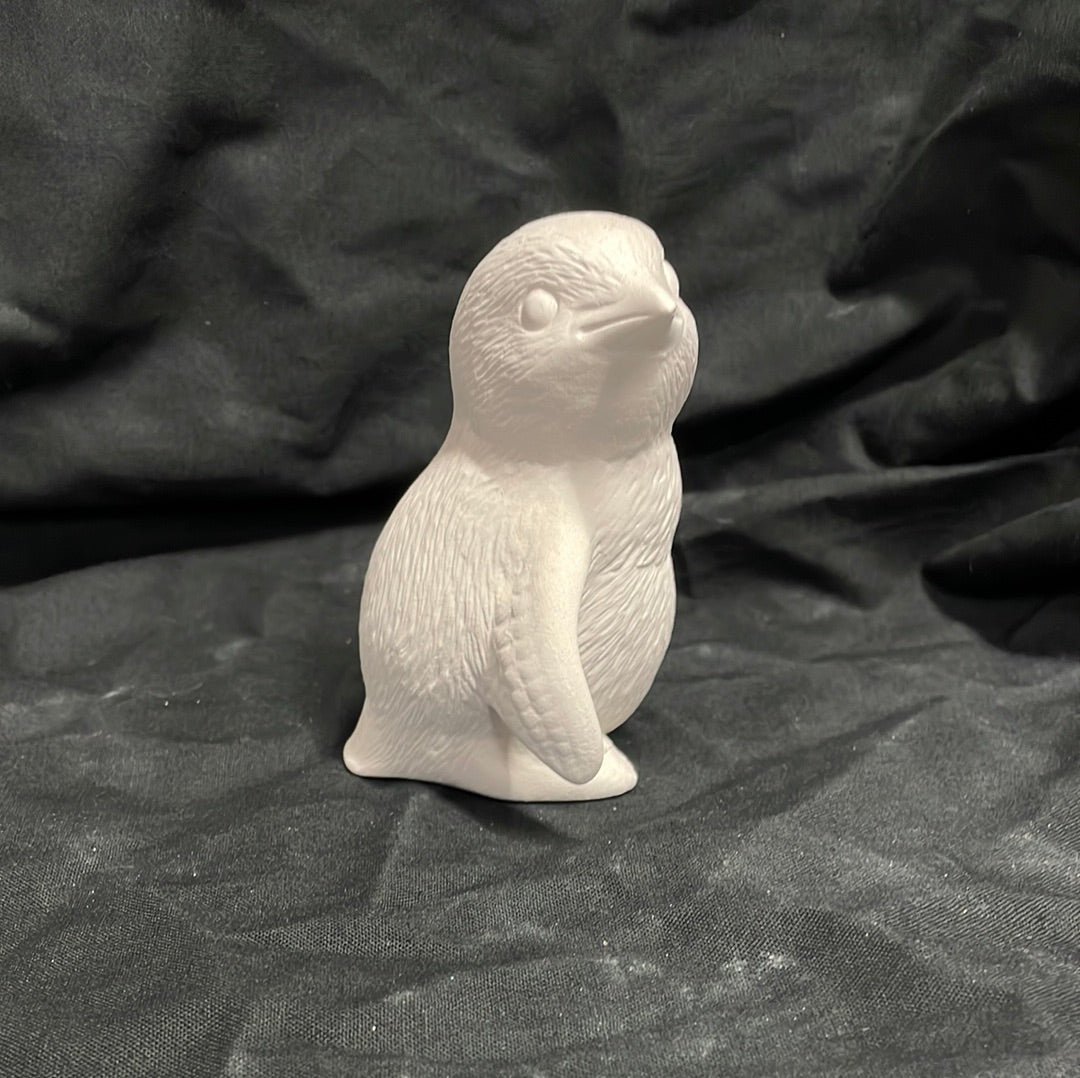 Medium Penguin Facing Left Ceramic Bisque