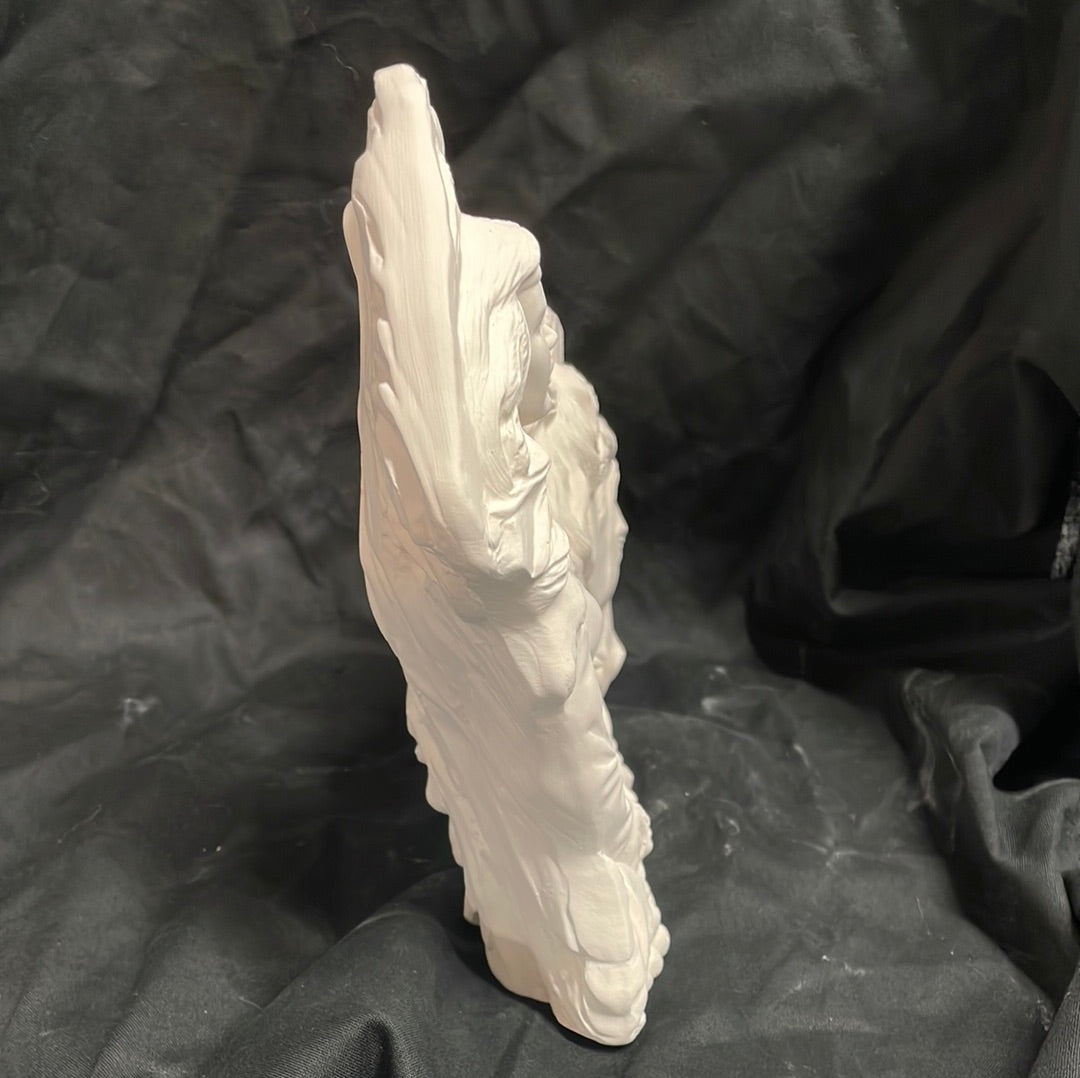 Maiden Indian & Horse Ceramic Bisque