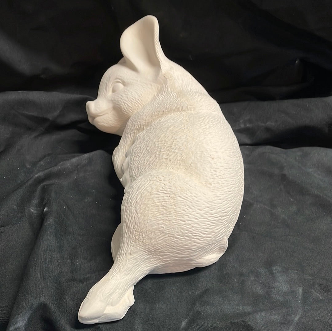 Laying Sow Pig Ceramic Bisque