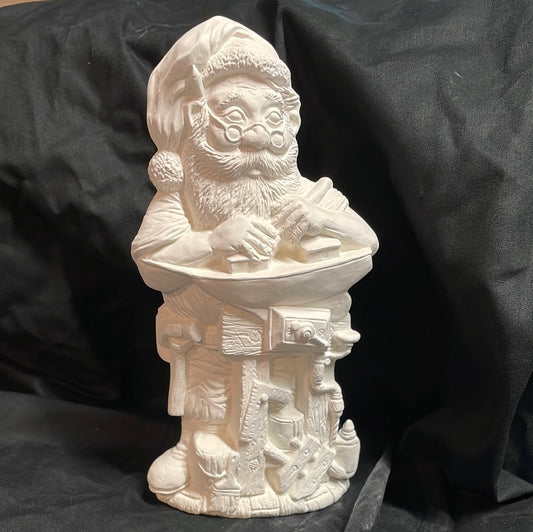 Toy Making Santa Ceramic Bisque
