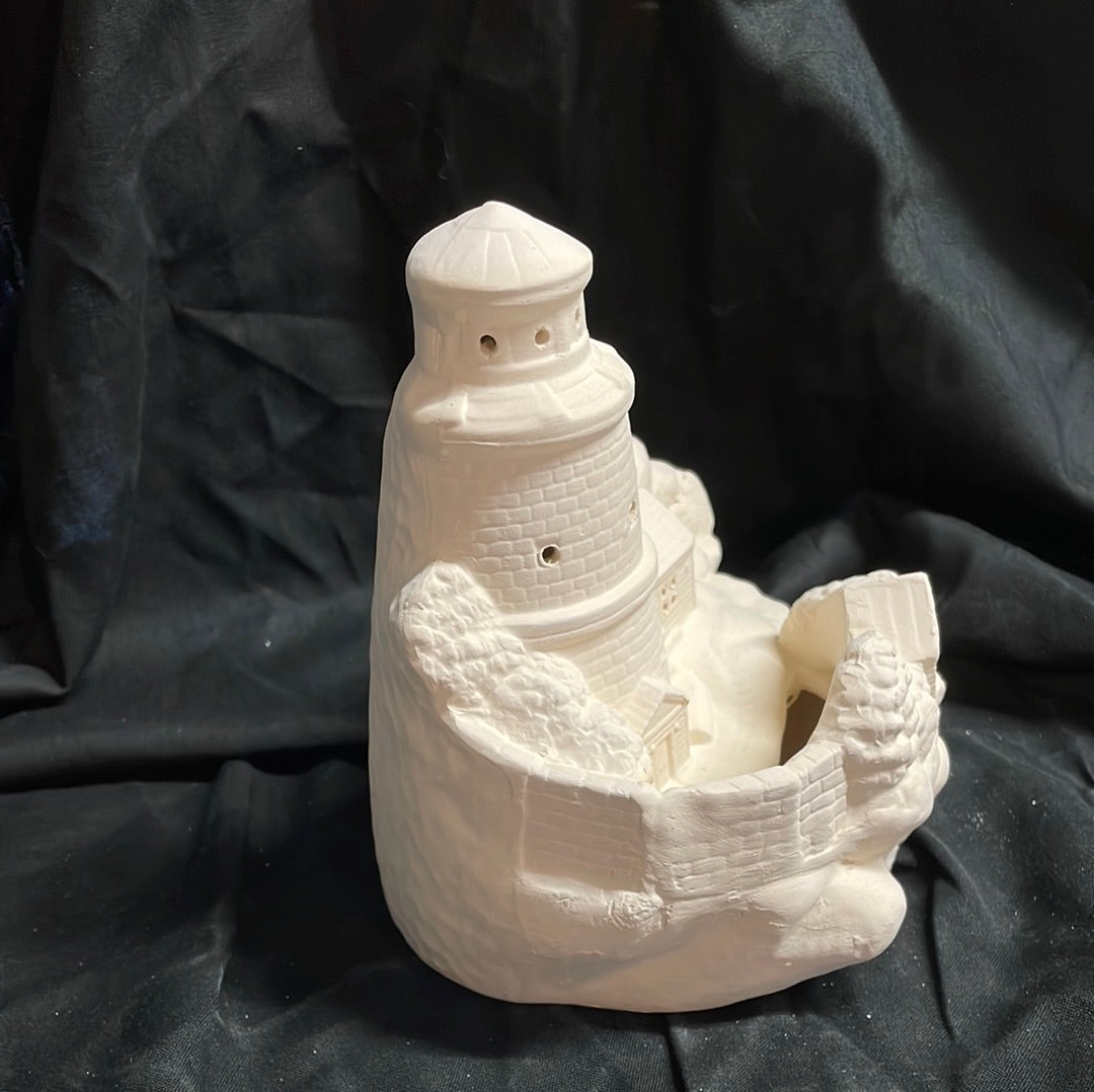 Small Tampa Bay Lighthouse Ceramic Bisque
