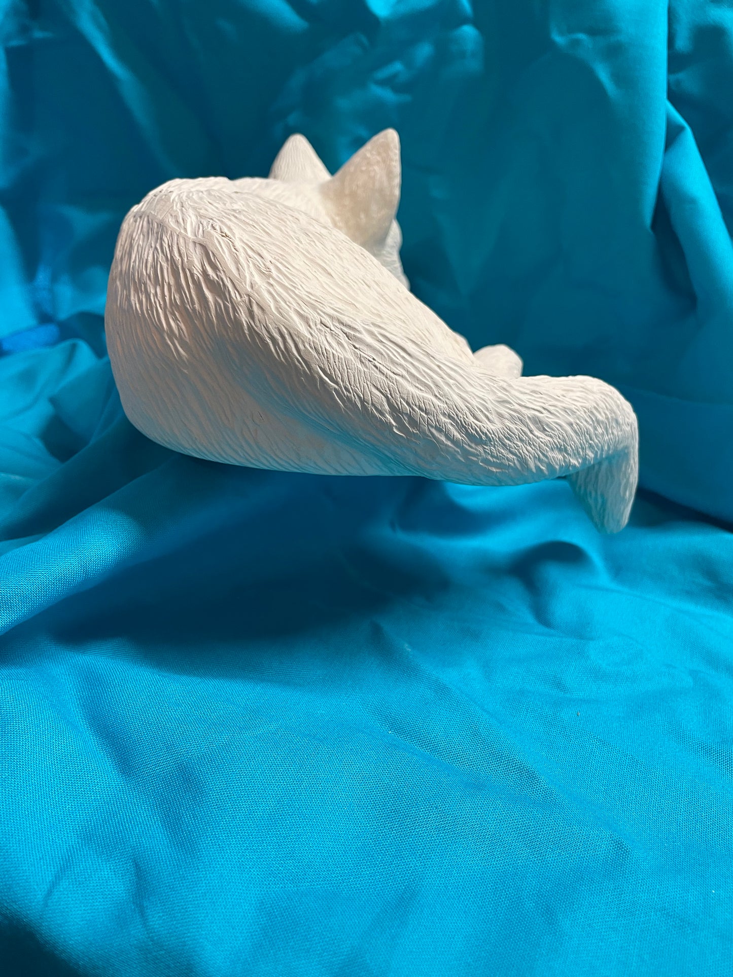 Leisure Laying Cat Ceramic Bisque