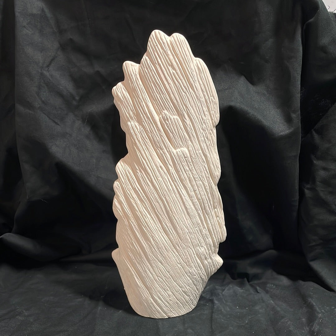 Indian and Cat Totem Ceramic Bisque