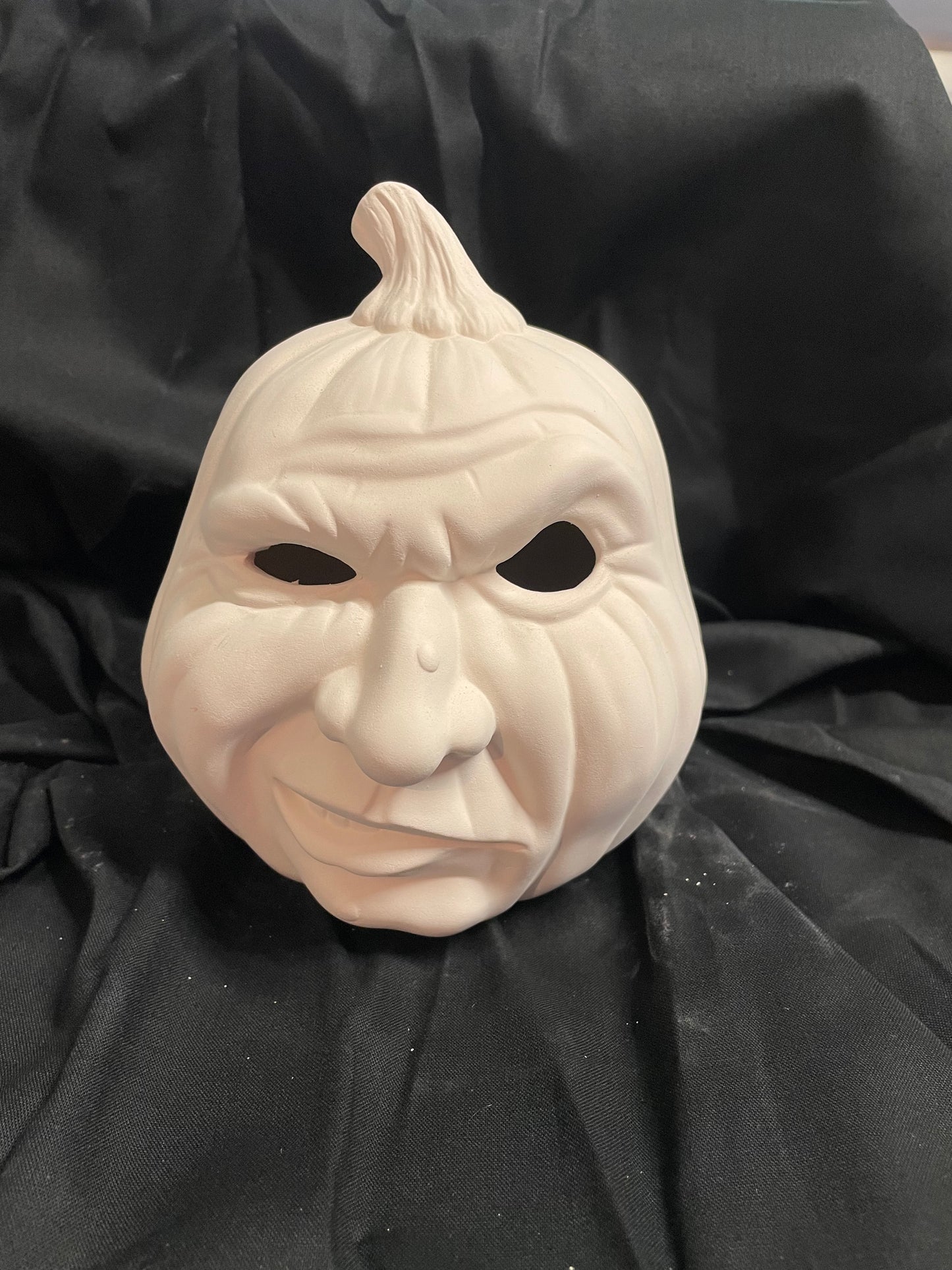 Snarly Face Pumpkin Ceramic Bisque