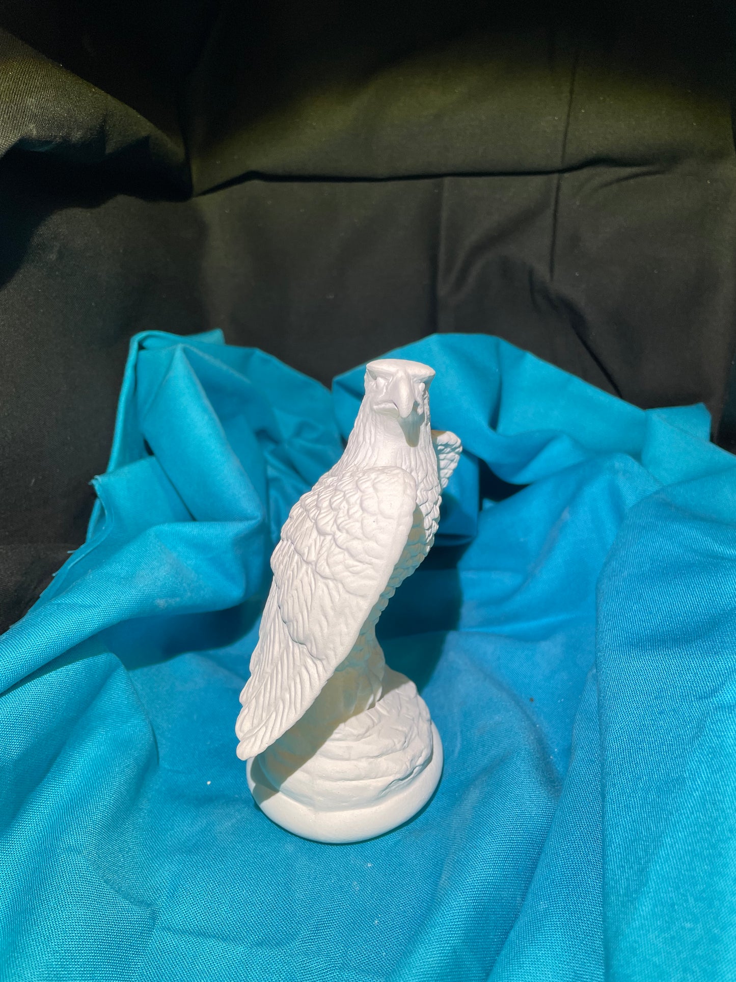 Eagle Standing on Rock Ceramic Bisque