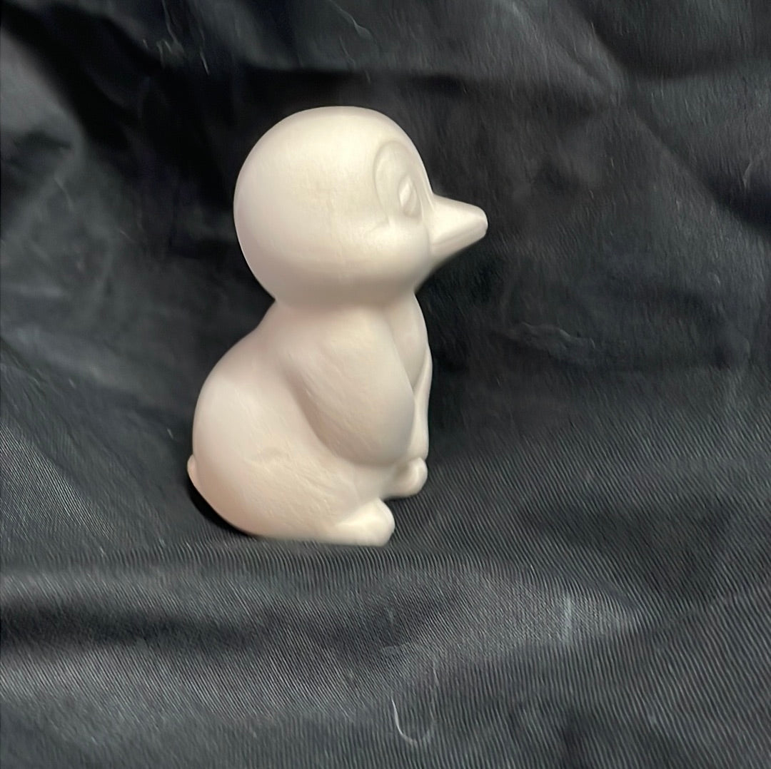 Holding Hand Small Penguin Ceramic Bisque