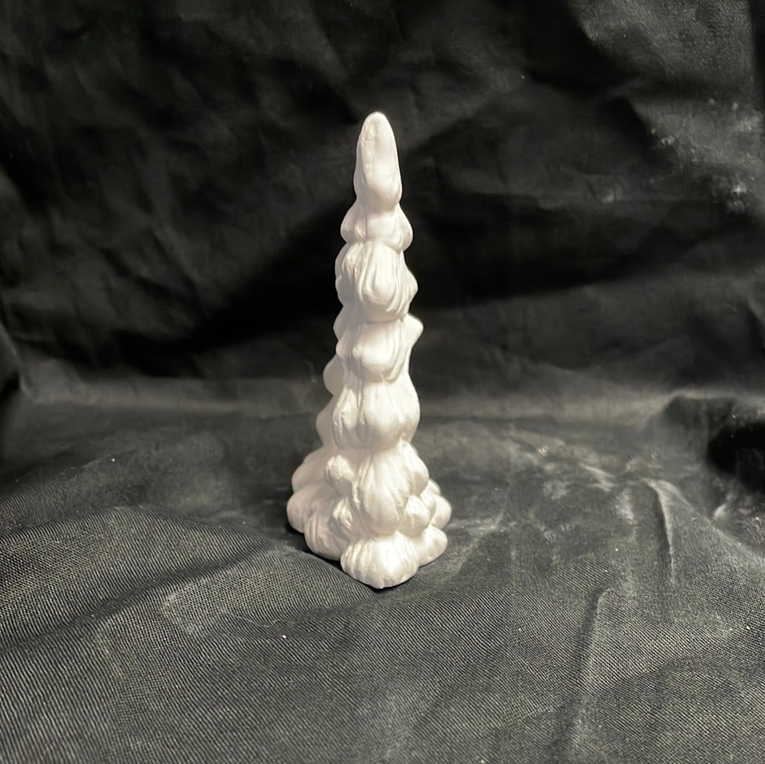 Fir Christmas Tree Napkin Holder Ceramic Bisque