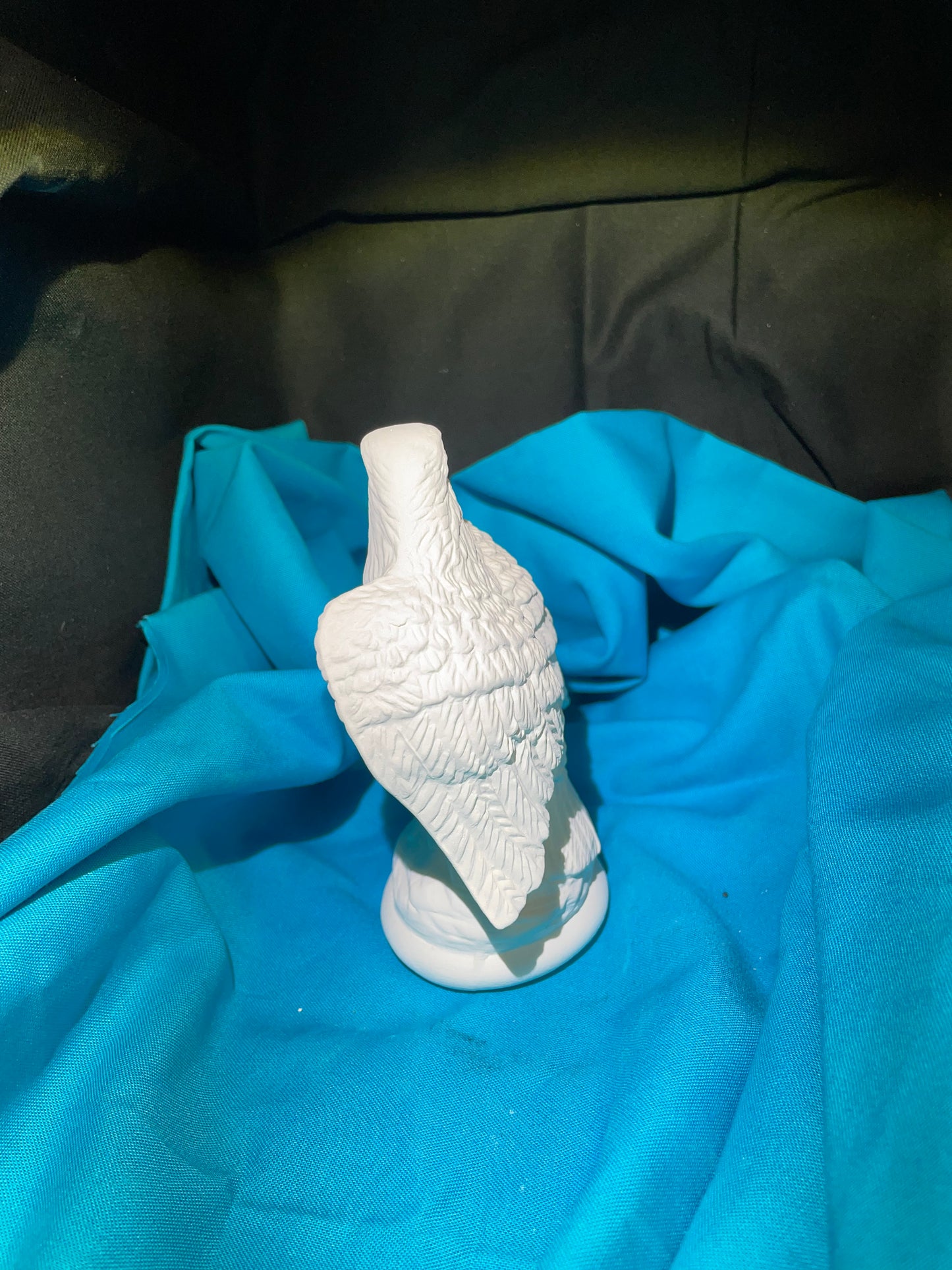 Eagle Standing on Rock Ceramic Bisque