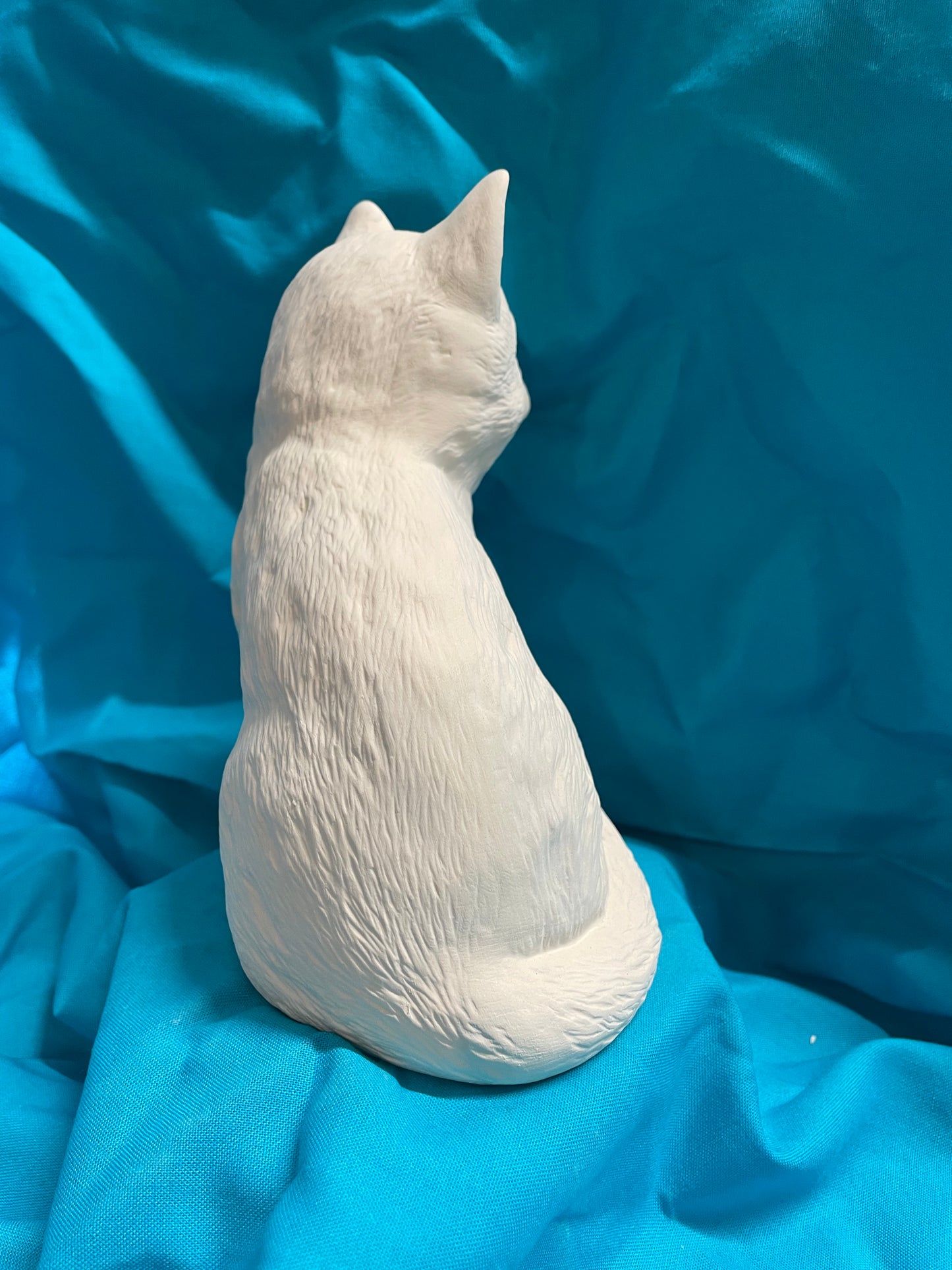 Sitting Cat Ceramic Bisque