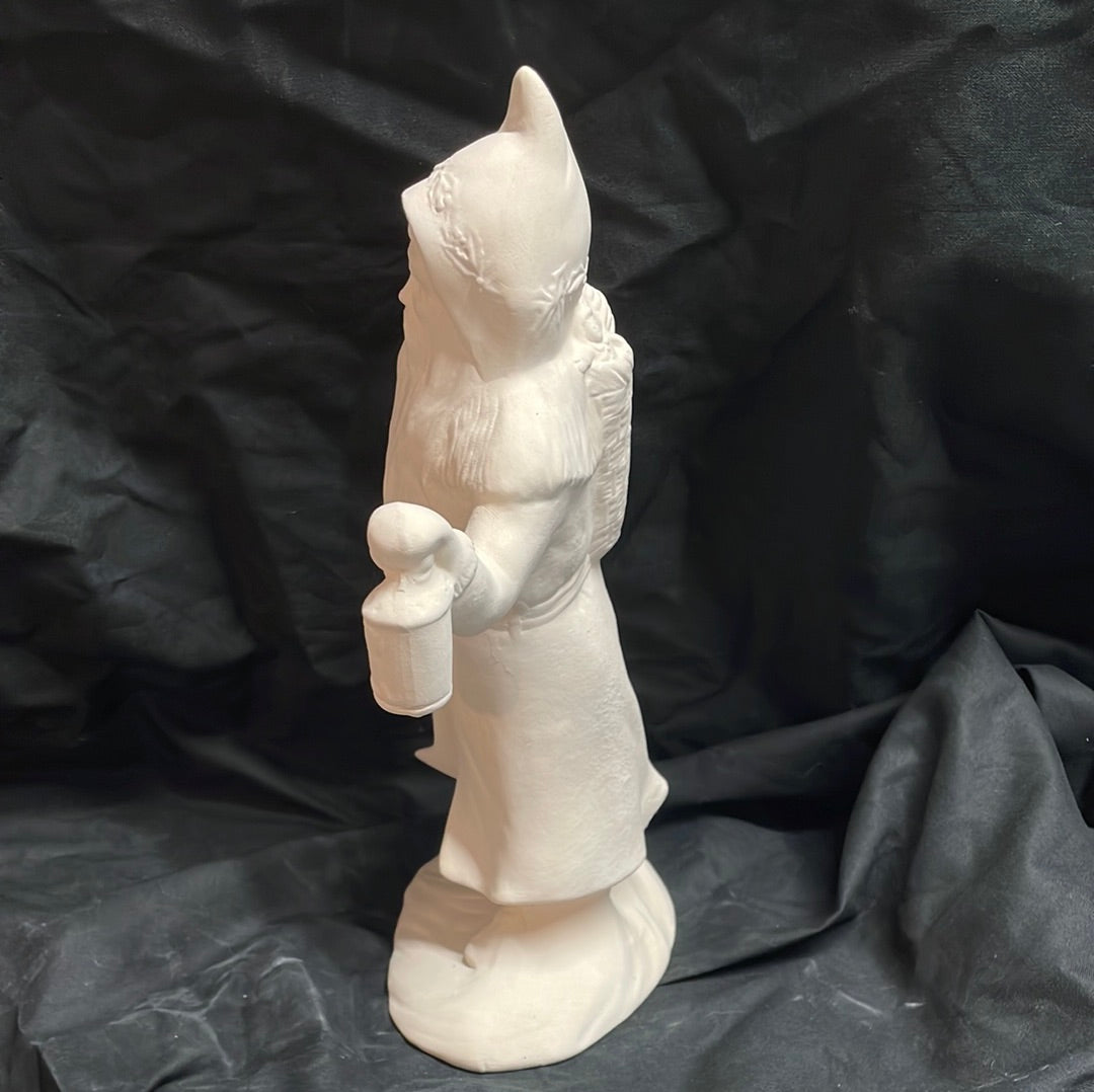 Santa Holding Lantern Ceramic Bisque