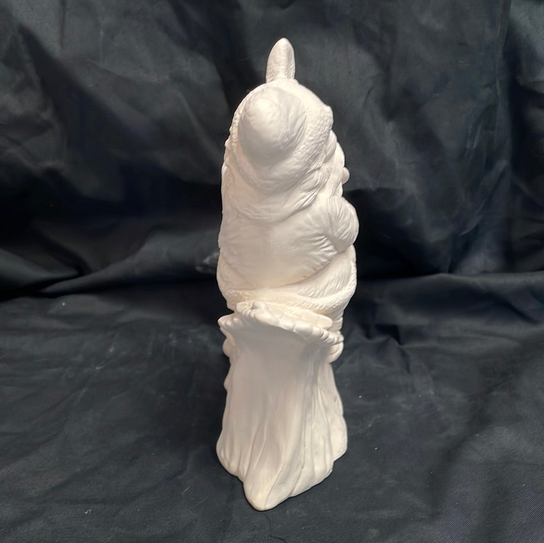 Sledding Santa Ceramic Bisque