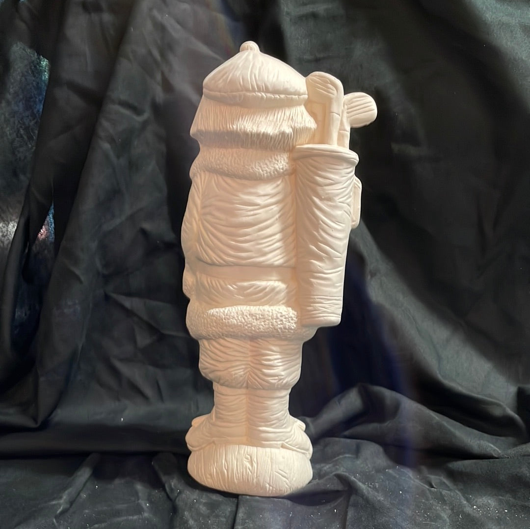 Golfing Santa Ceramic Bisque