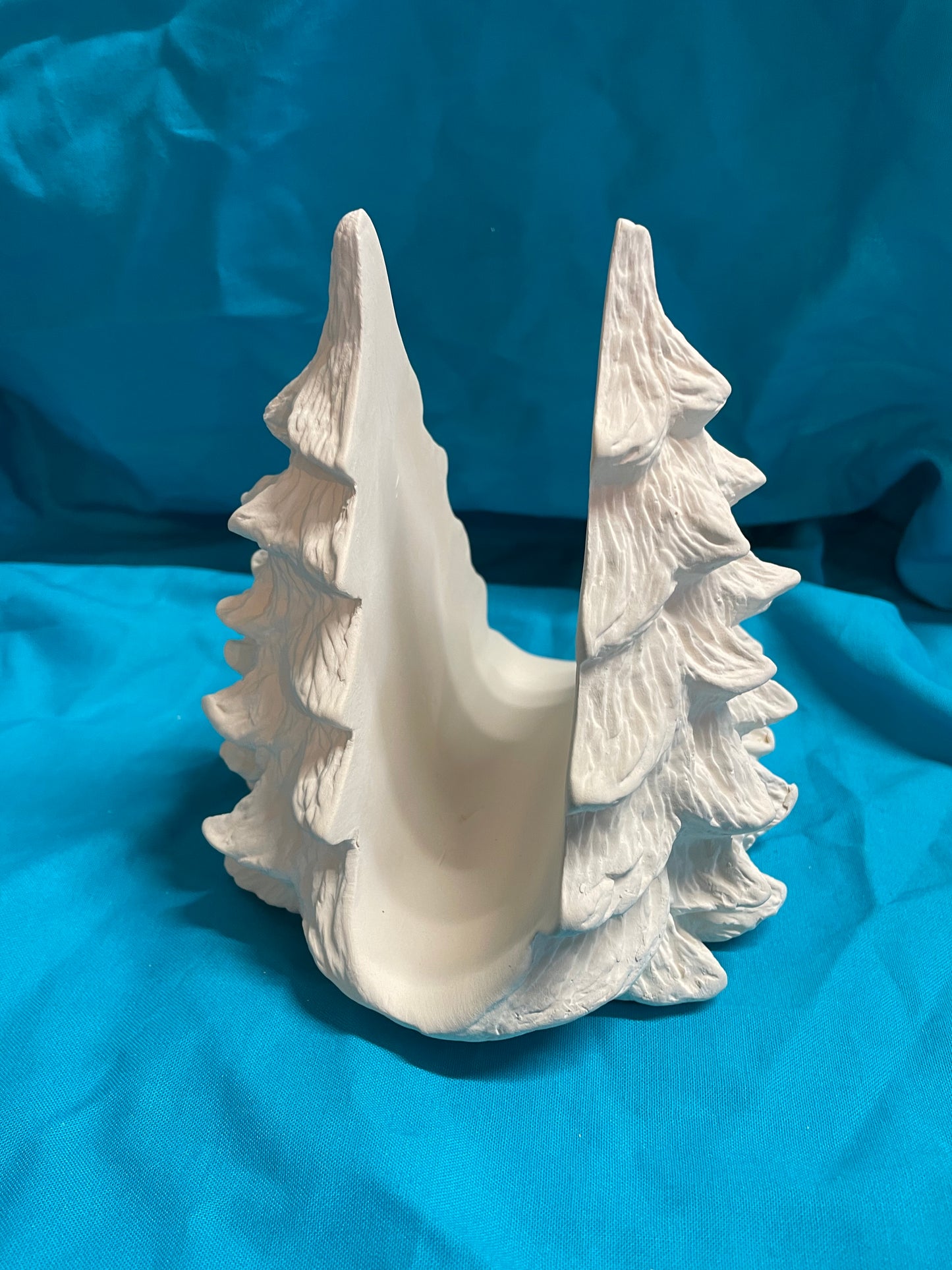 Christmas Tree Napkin Holder Ceramic Bisque