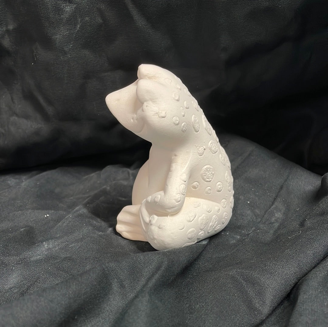 Sitting Frog Ceramic Bisque