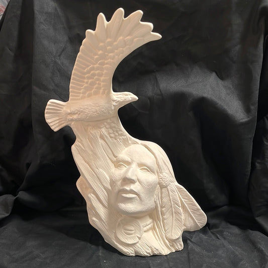 Indian and Flying Eagle Ceramic Bisque
