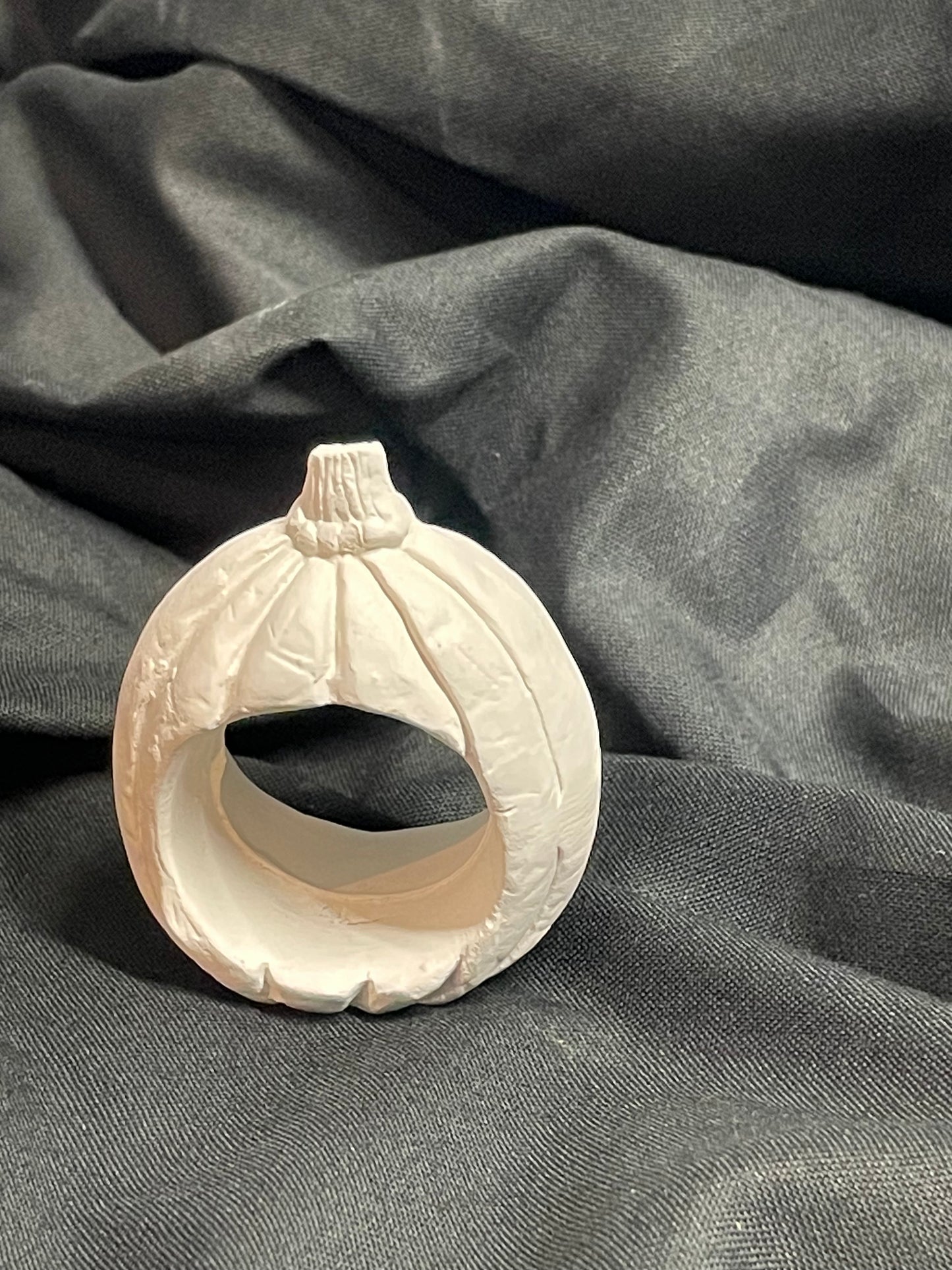 XSmall Napkin Holder Pumpkin Ceramic Bisque