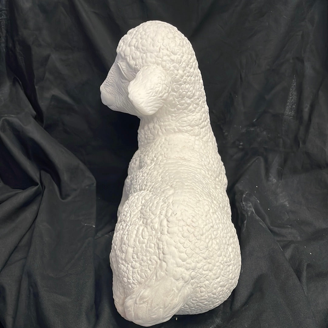 Large Laying Lamb Ceramic Bisque