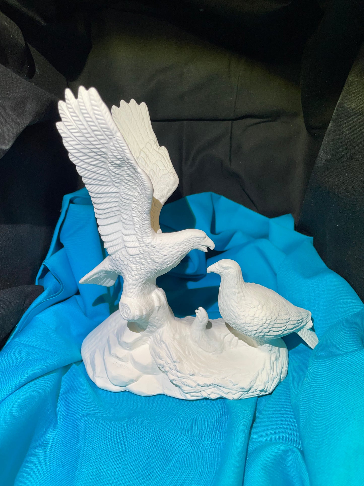 Eagles and Nest Ceramic Bisque