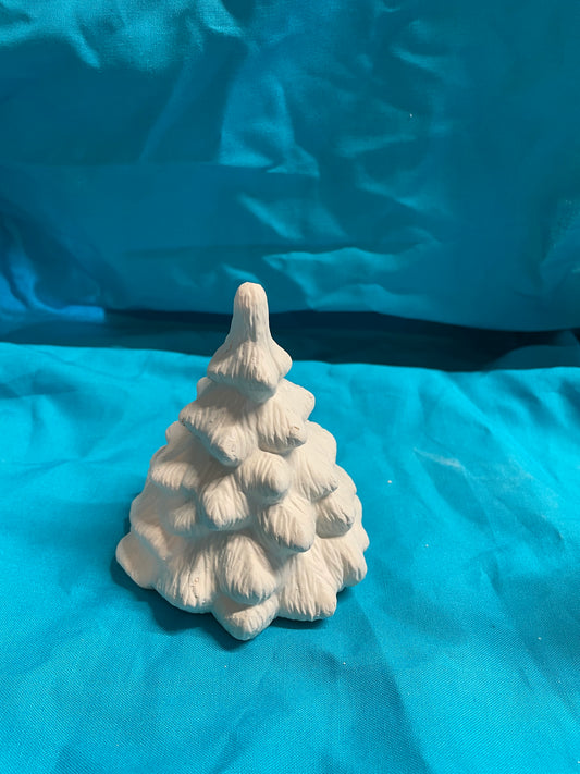 4" Christmas Tree Ceramic Bisque