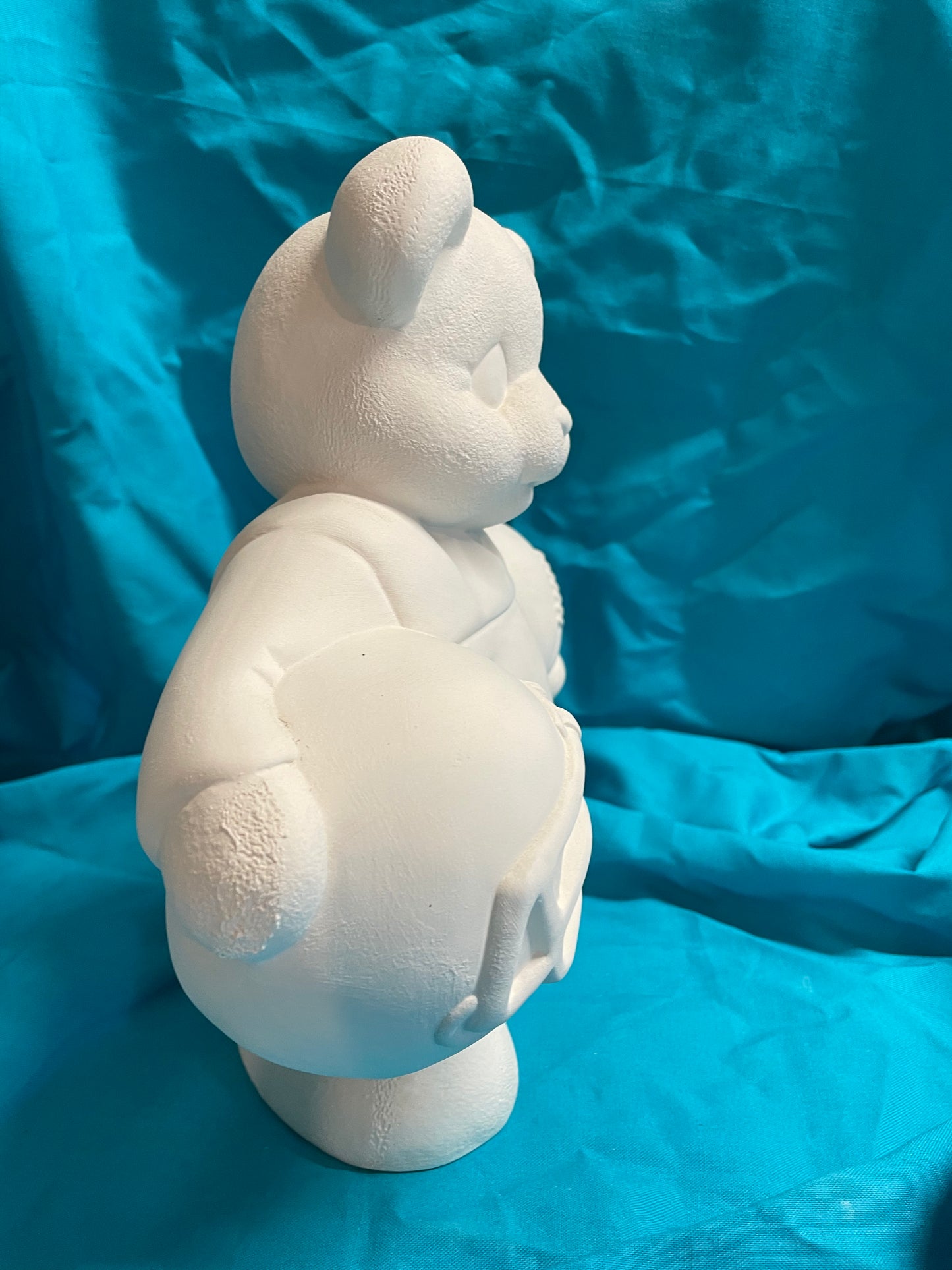 Football Teddy Bear Ceramic Bisque