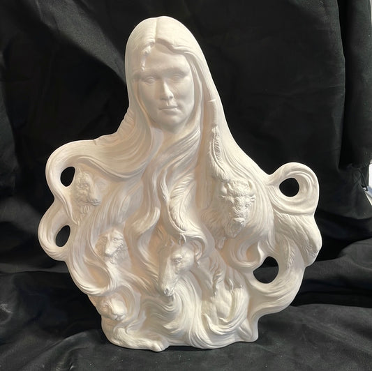 Nature Spirit Indian Ceramic Bisque