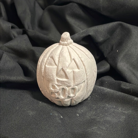 Small Boo Pumpkin Ceramic Bisque