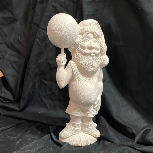 Basketball Santa Ceramic Bisque
