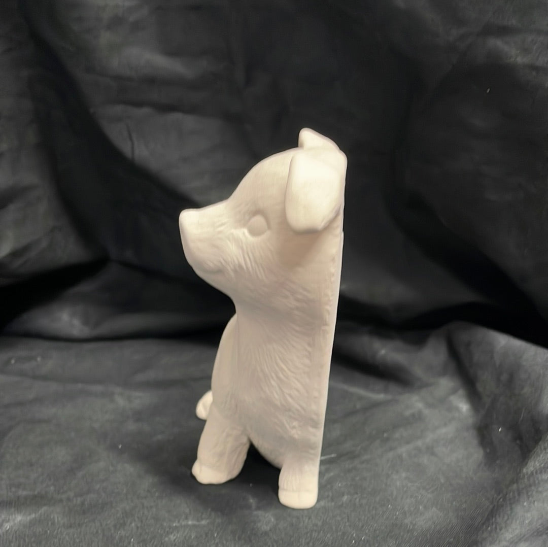 Hangable Sitting Pig Ceramic Bisque