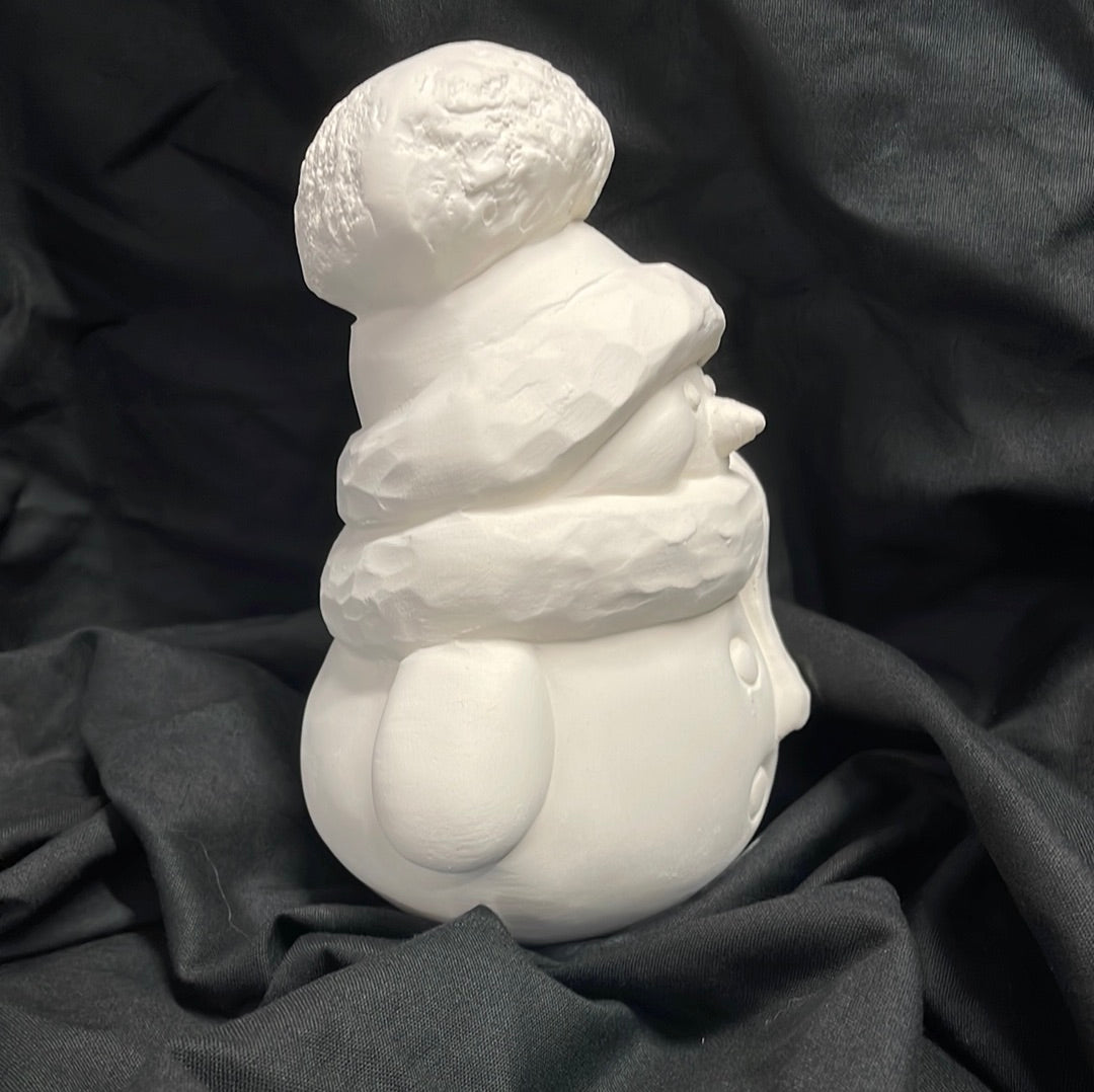 Cozy Snowman Ceramic Bisque